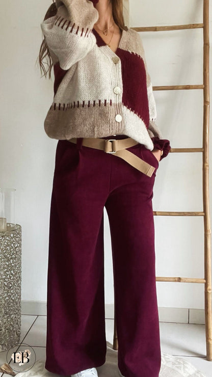 Pantalon [ Bordeaux ] Eylim Boutique