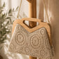 Sac à main / bandoulière en crochet & bois LUNA [ Beige ] Eylim Boutique