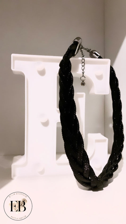 Collier TRESSÉ [ Noir ]