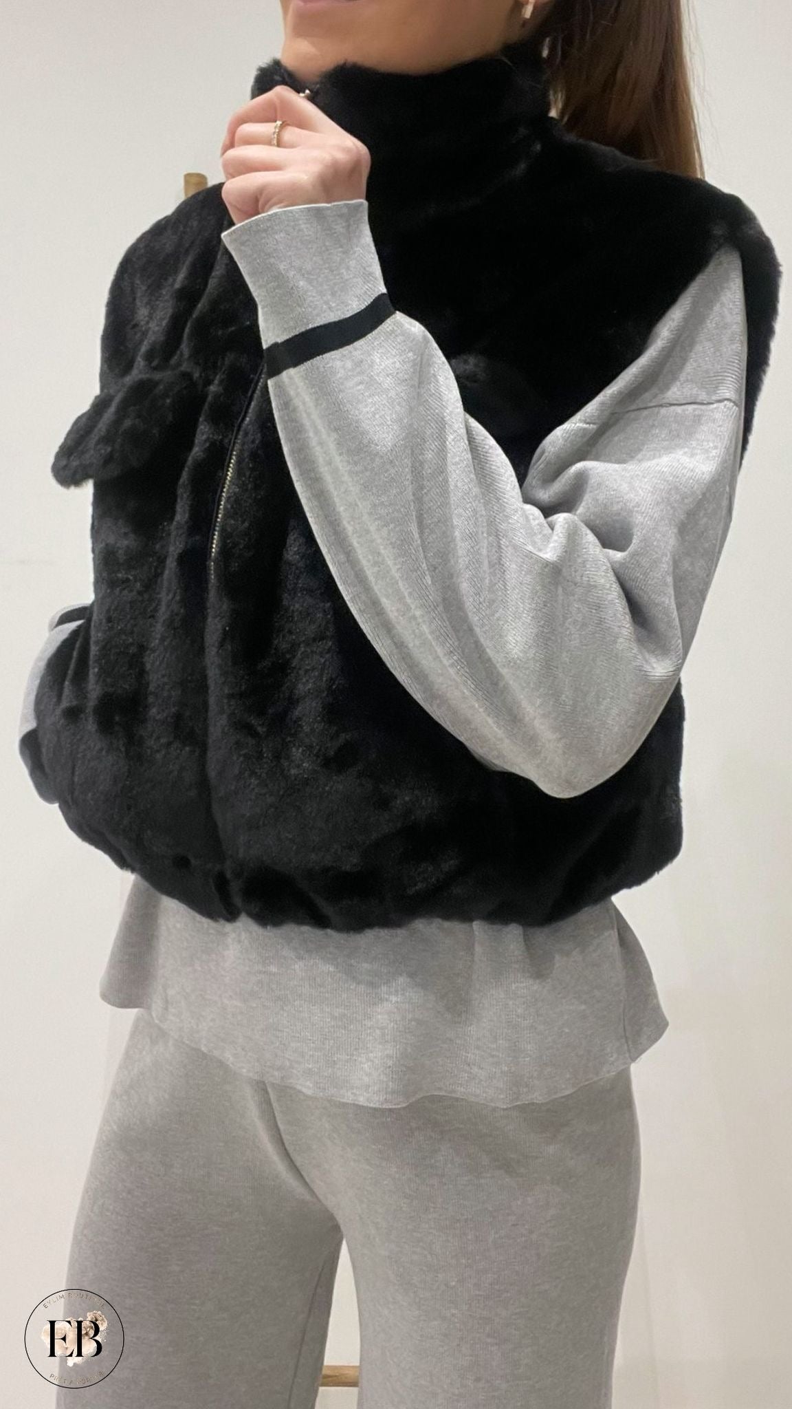 Veste sans manches fourrure Eylim Boutique