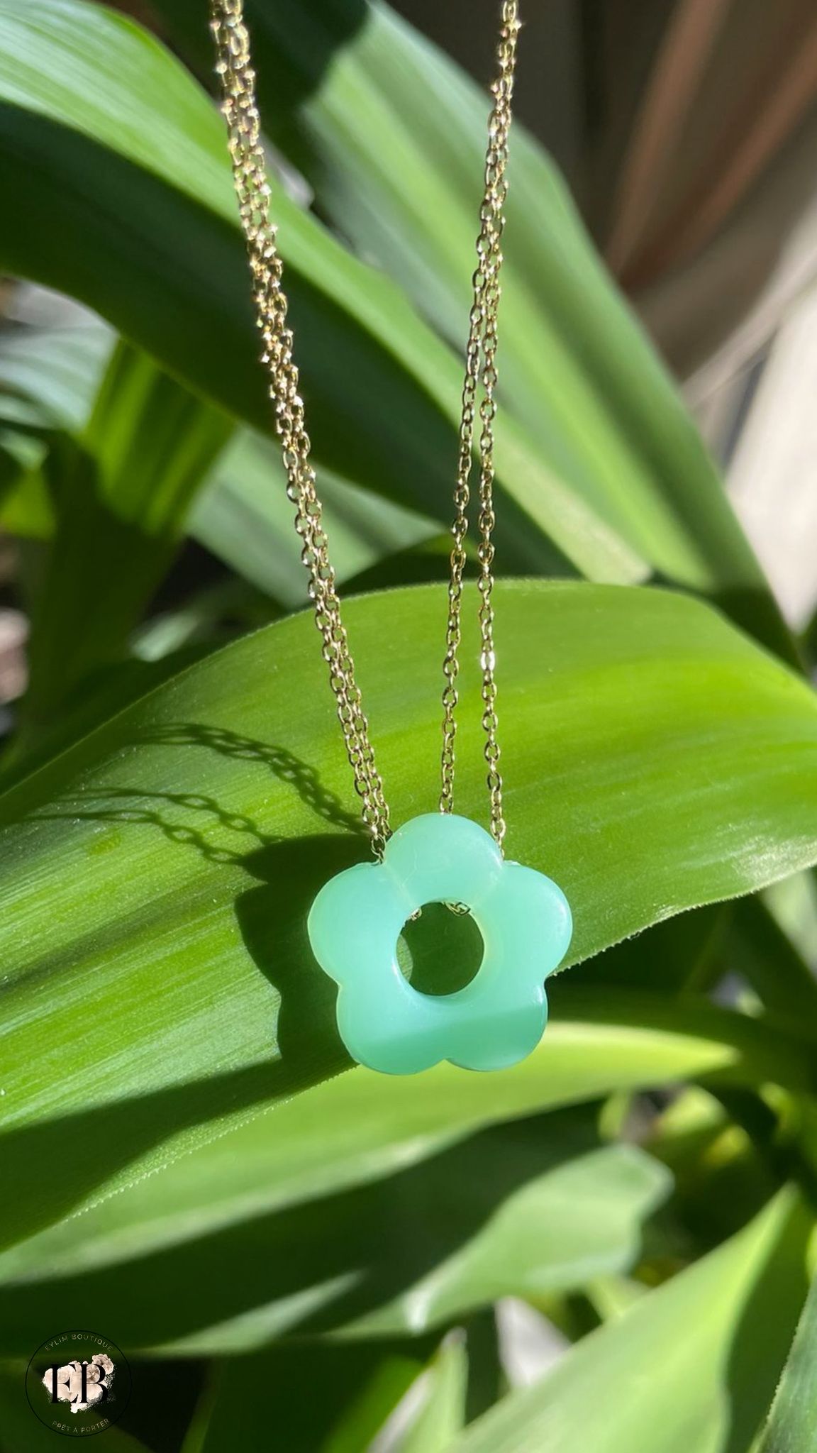 Collier FLORA [ Vert ] Eylim Boutique