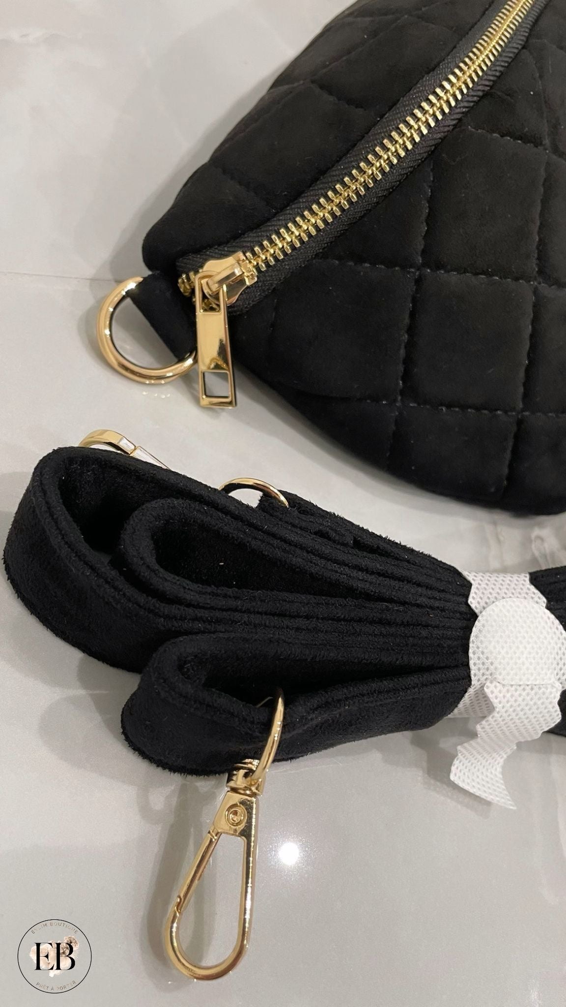 Sacoche bandoulière matelassée [ Noir ] Eylim Boutique