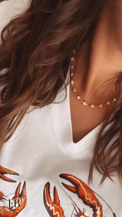 Collier ŒIL [ orange ] - Eylim Boutique