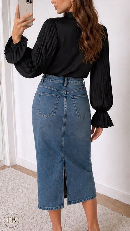 Chemisier YUMA [ Noir ] Eylim Boutique