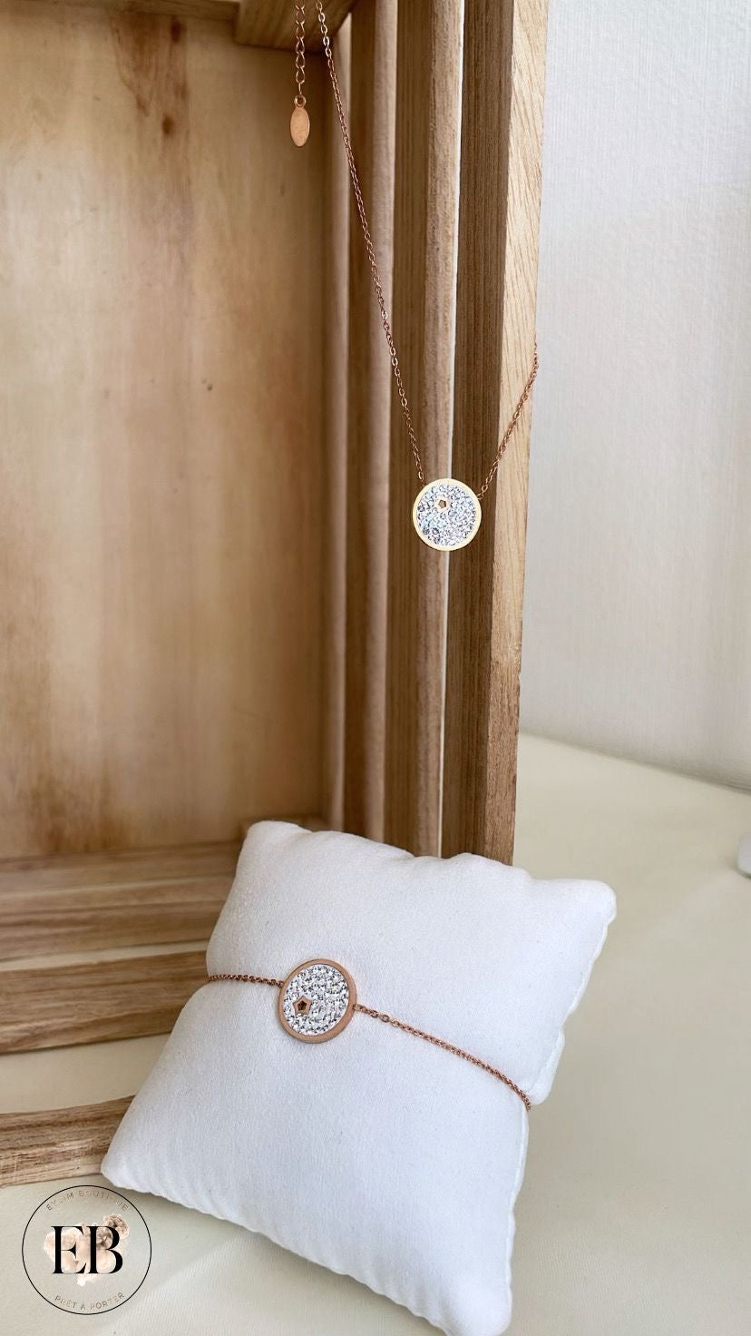 Ensemble Collier & Bracelet [ Rose Gold ]