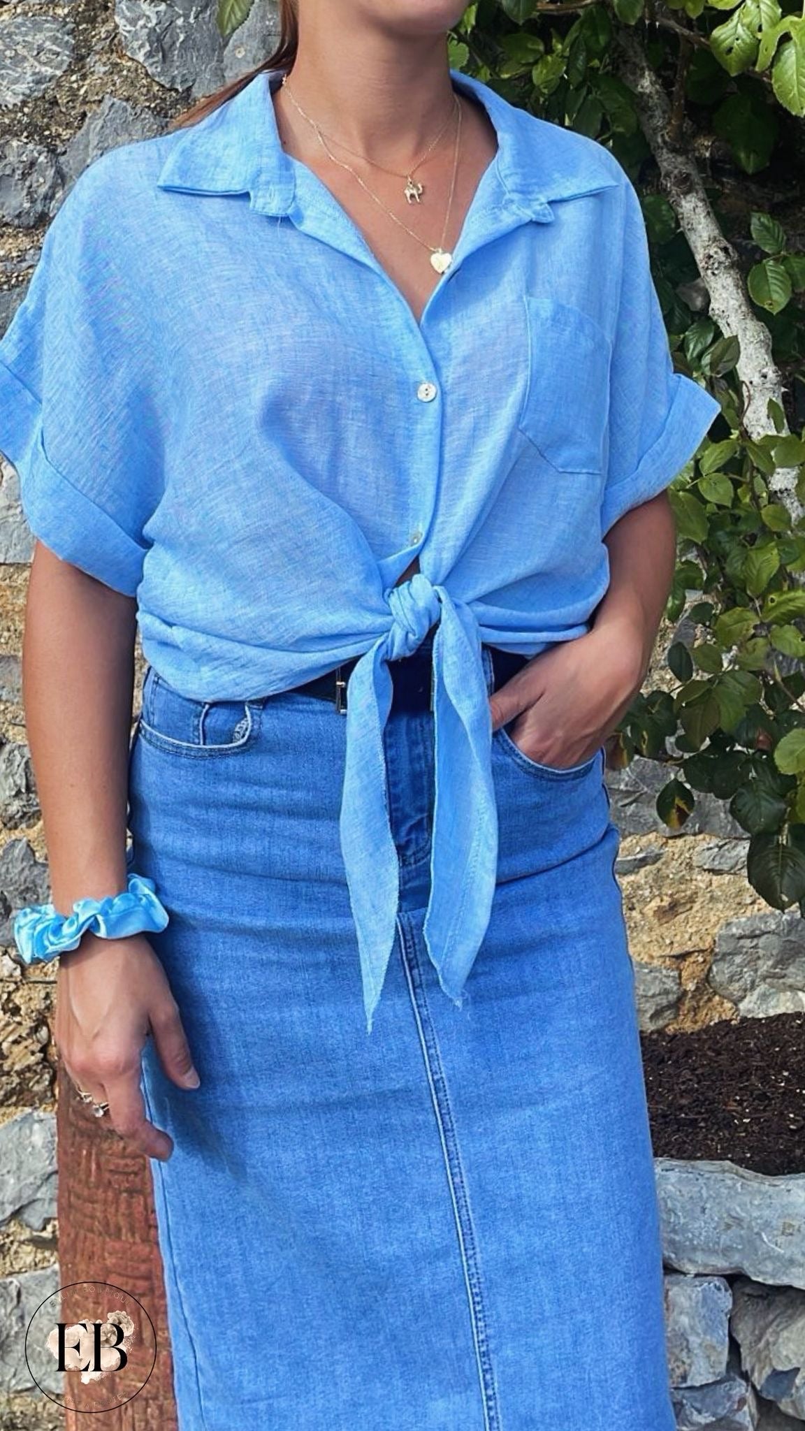 Chemisier EMMIE [ Bleu ]