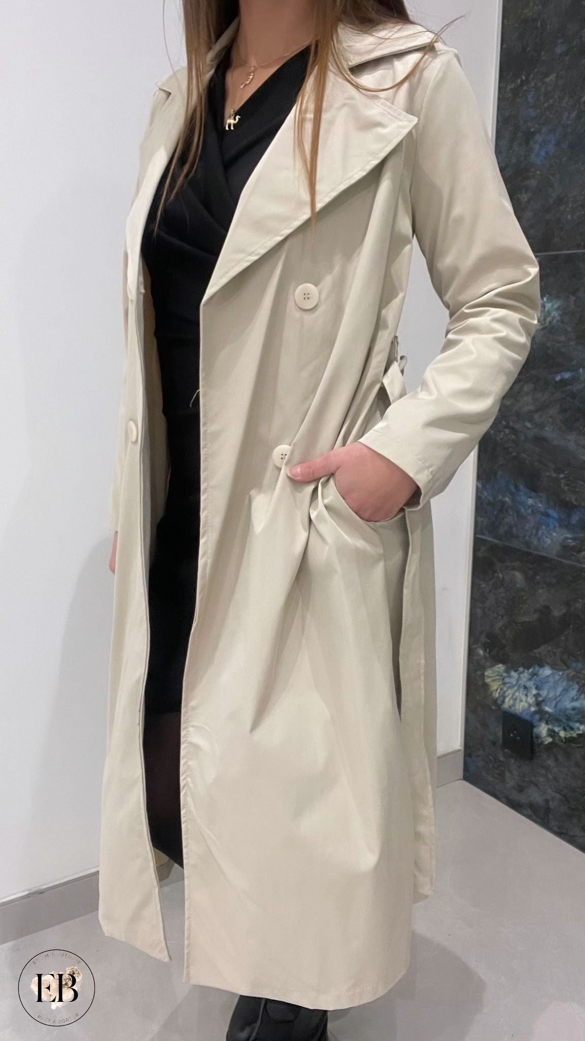 Trench [ Beige ] Eylim Boutique
