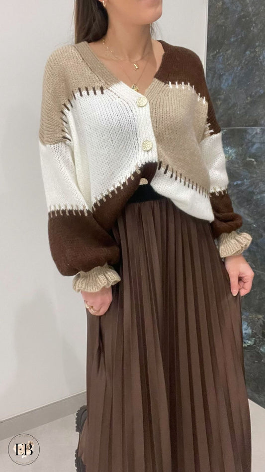 Gilet CARLA [ Marron ] Eylim Boutique