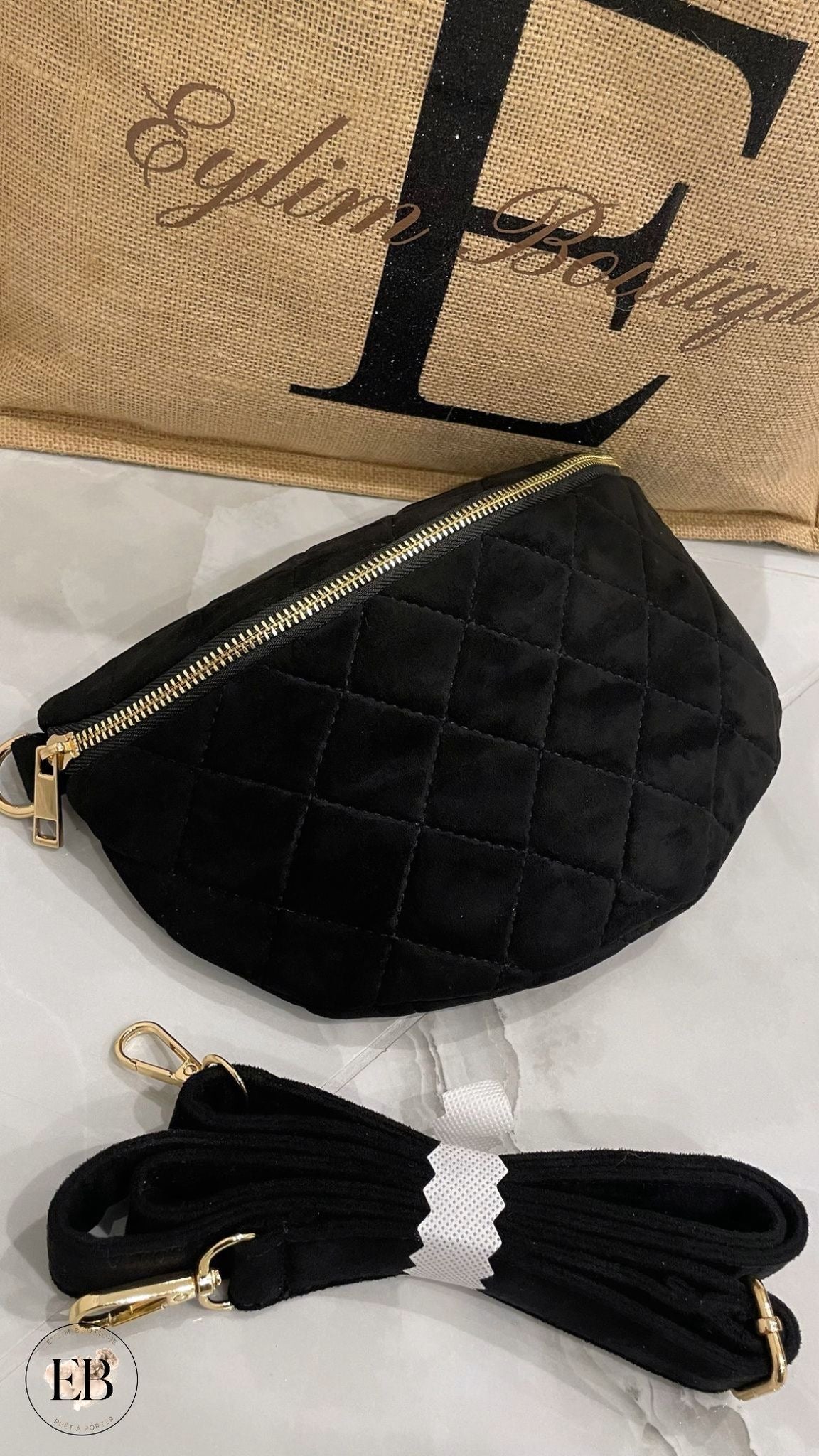 Sacoche bandoulière matelassée [ Noir ] Eylim Boutique