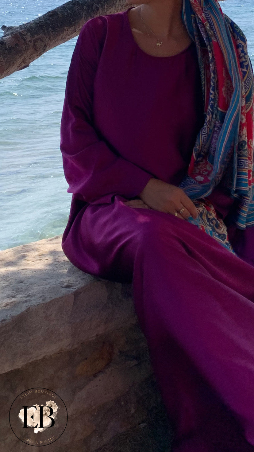 Abaya papillon SIRINE [ Fushia ]