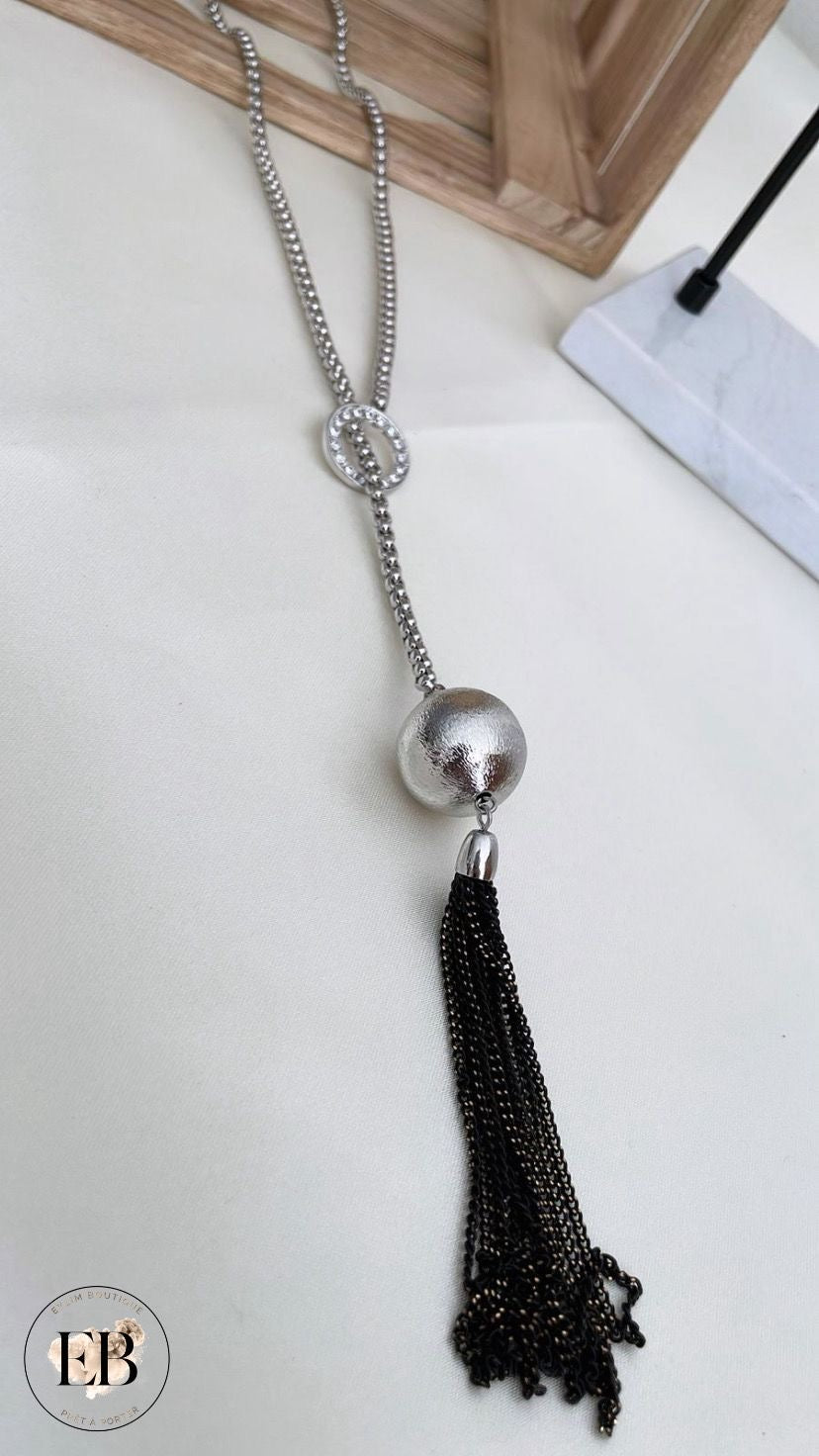 Collier sautoir [ Argenté ]