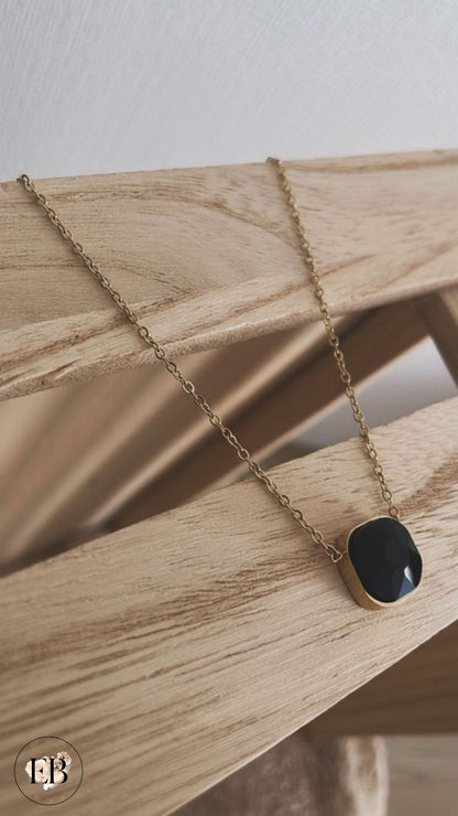 Collier NAÏLA [ Noir ] - Eylim Boutique