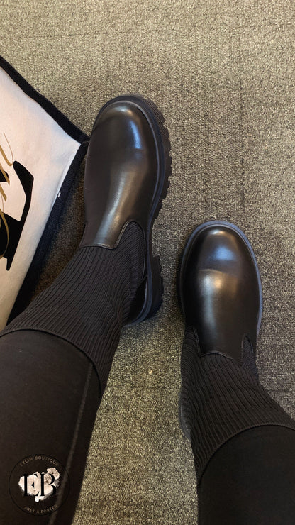 Bottines chaussettes [ Noir ] Eylim Boutique