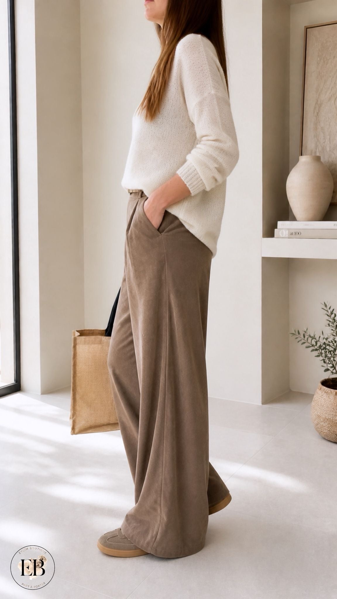 Pantalon ANYA [ Taupe ] Eylim Boutique