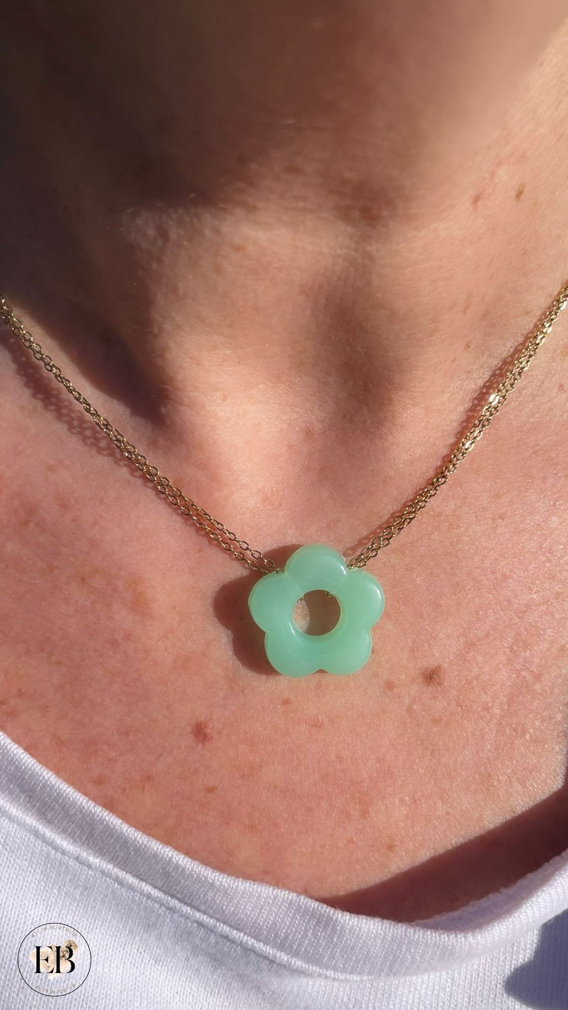 Collier FLORA [ Vert ] Eylim Boutique