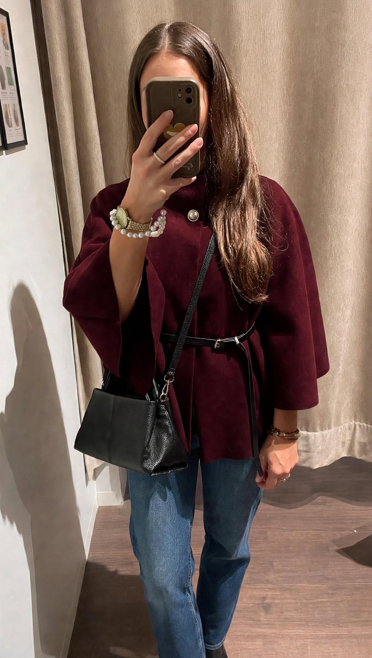 Poncho AMBRE [ Bordeaux ] Eylim Boutique