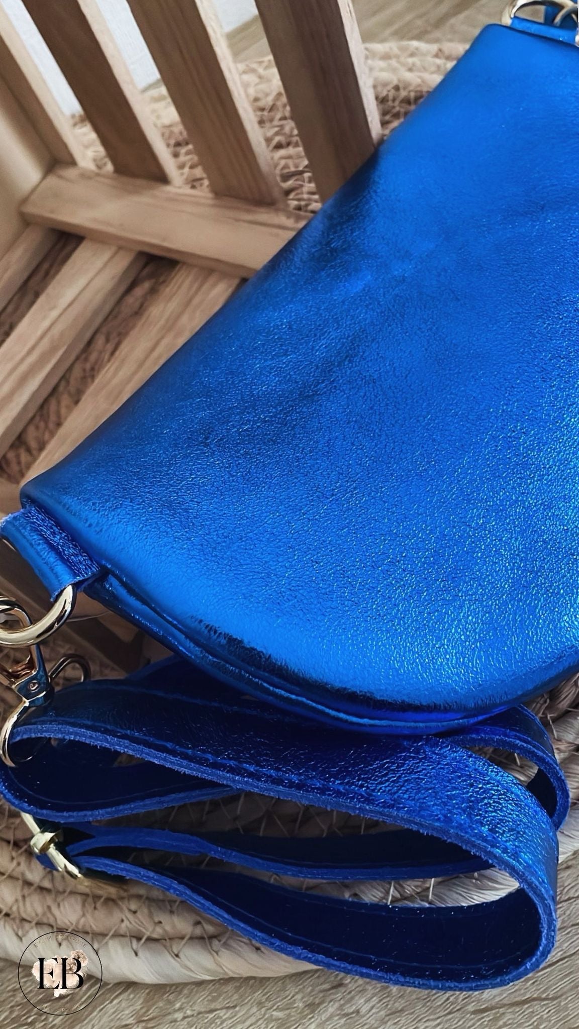 Sacoche bandoulière CUIR [ Bleu roi ] Eylim Boutique