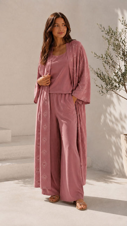 Ensemble kimono ASMA [ Rose ] Eylim Boutique