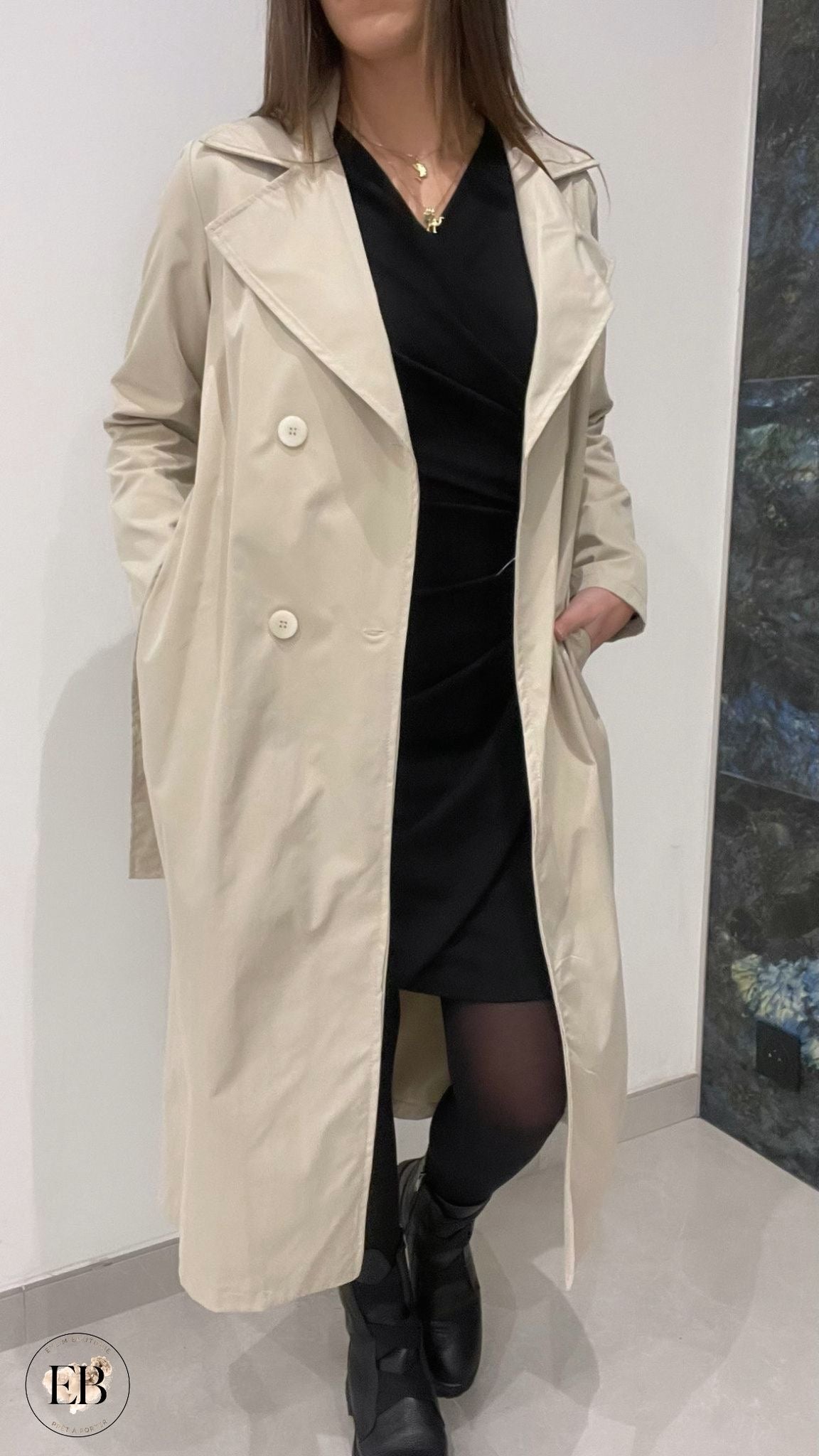 Trench [ Beige ] Eylim Boutique