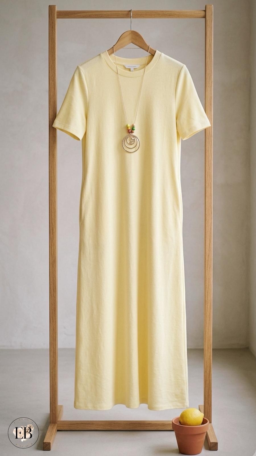 Robe LOUISE [ Jaune pâle ] Eylim Boutique
