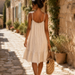 Robe rayée [ Beige ] Eylim Boutique