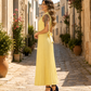 Robe JADE [ Jaune pâle ] Eylim Boutique