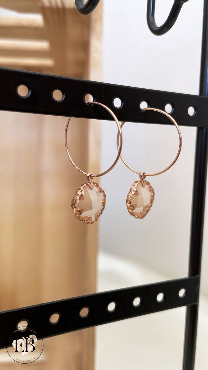 Boucles d’oreilles HIBIS [ Rose gold ]