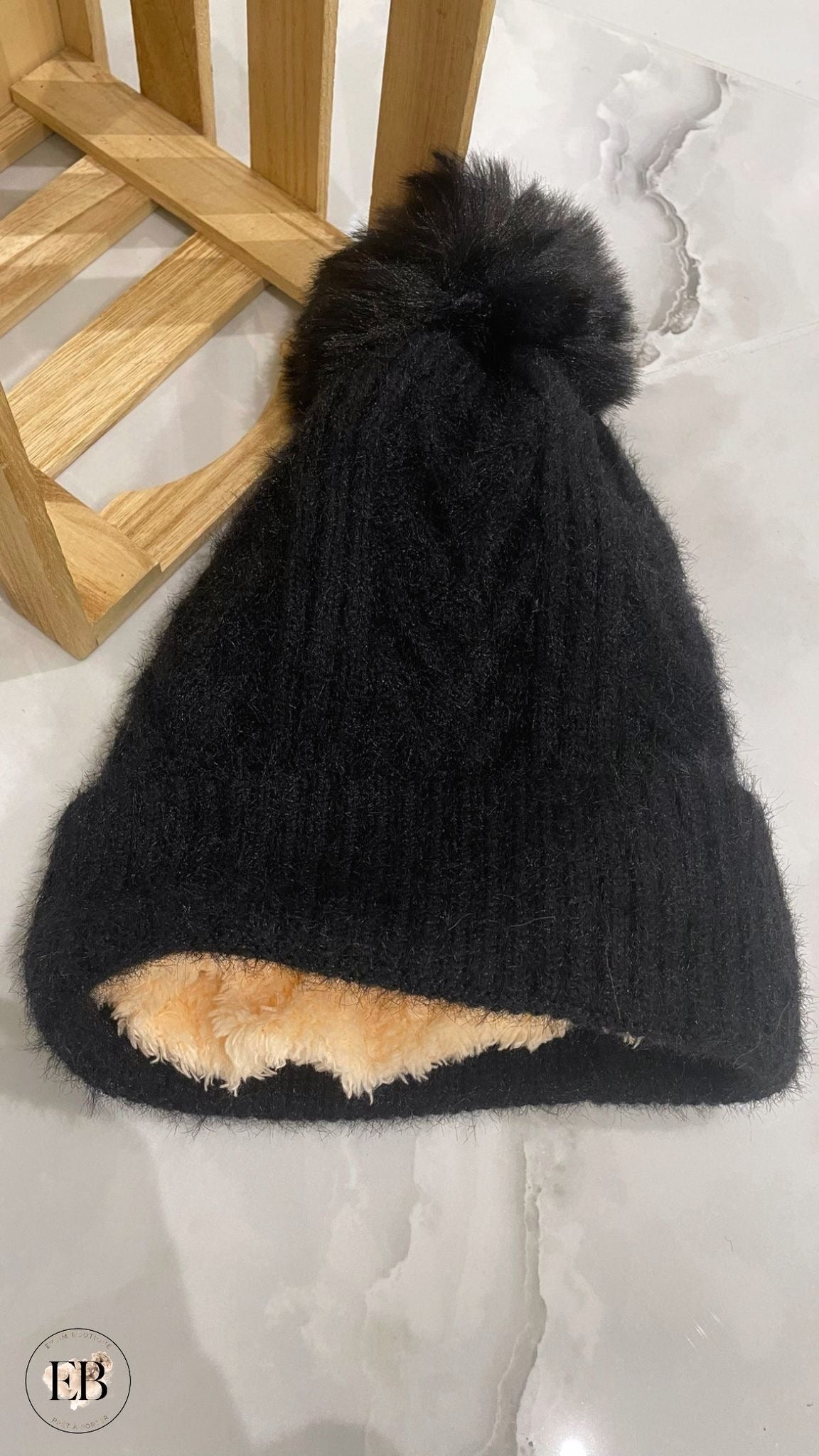 Bonnet AURORE [ Noir ] Eylim Boutique