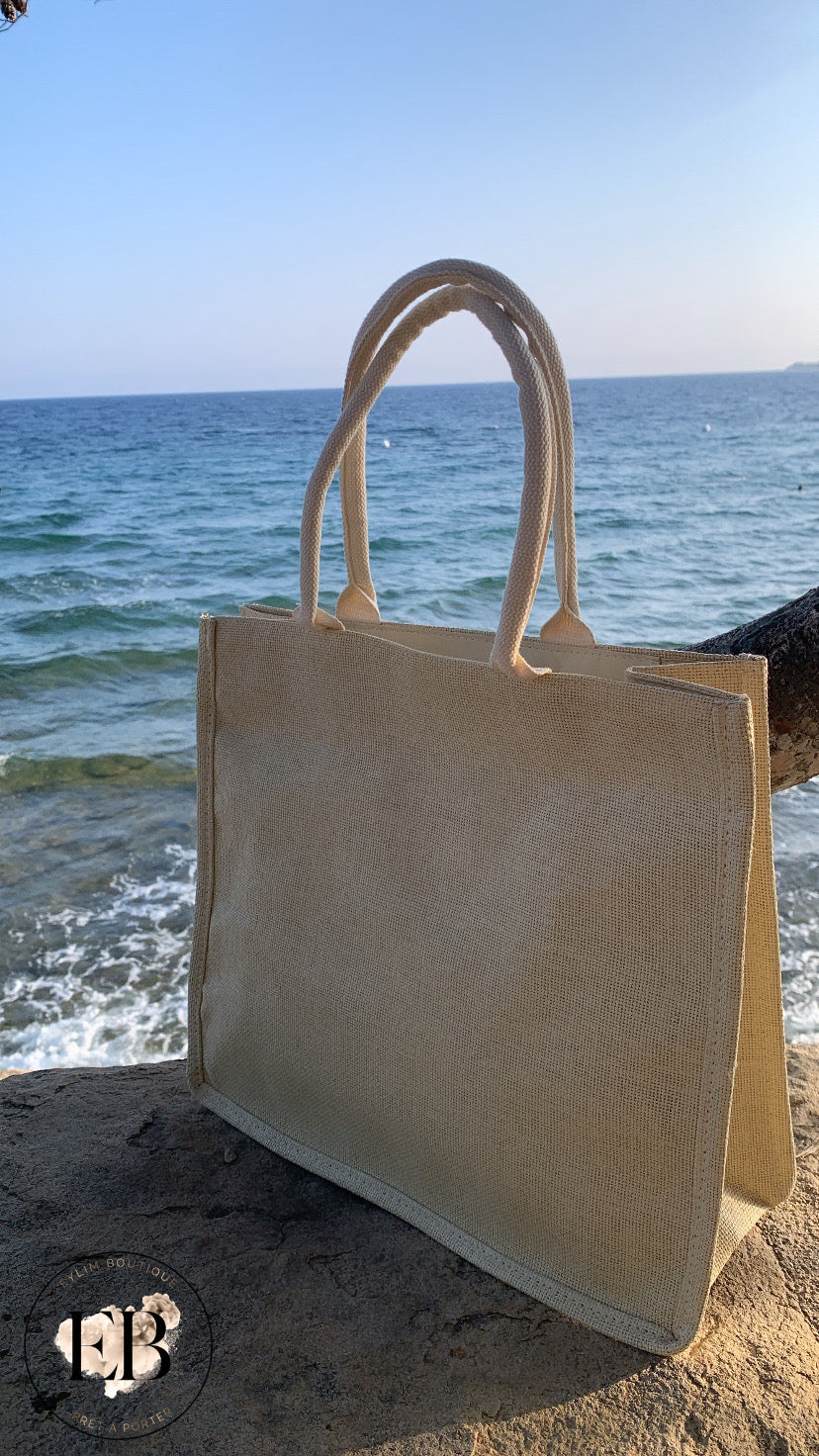 Sac fourre tout AMOUR [ Beige ]