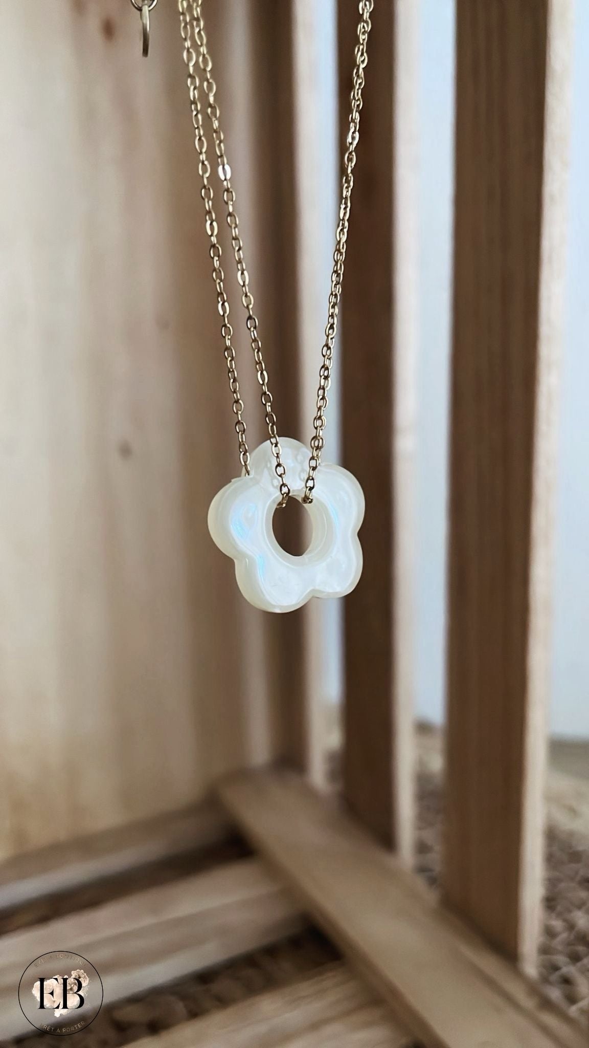 Collier FLORA [ Beige ] Eylim Boutique