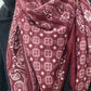 Foulard carré ALBA [ Bordeaux ] Eylim Boutique