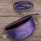 Sacoche bandoulière CUIR [ Violet ]