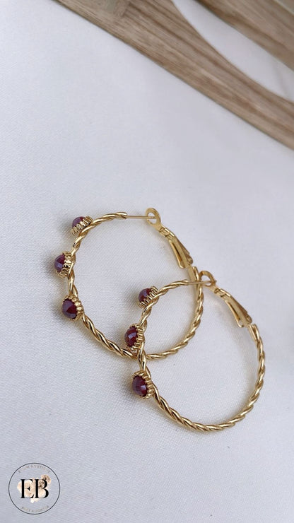 Boucles d’oreilles CRÉOLES [ Doré ] - Eylim Boutique