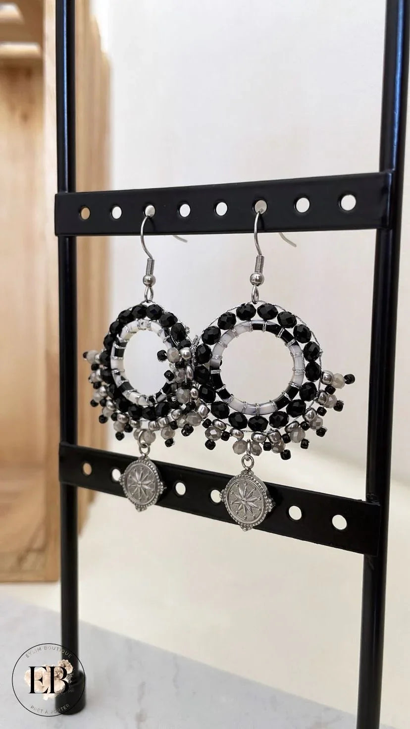 Boucles d’oreilles pendantes [ Argenté ] Eylim Boutique