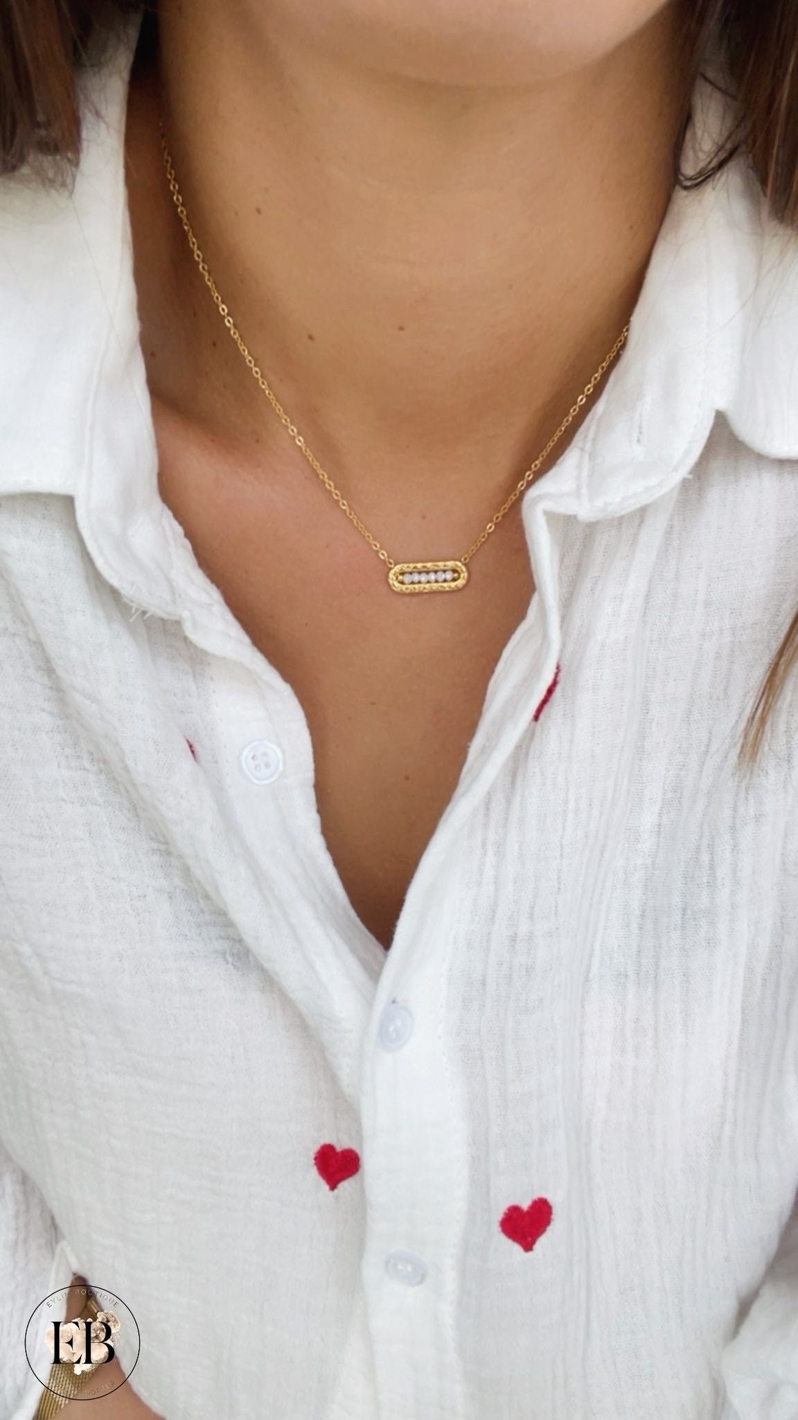 Collier [ Blanc ] Eylim Boutique