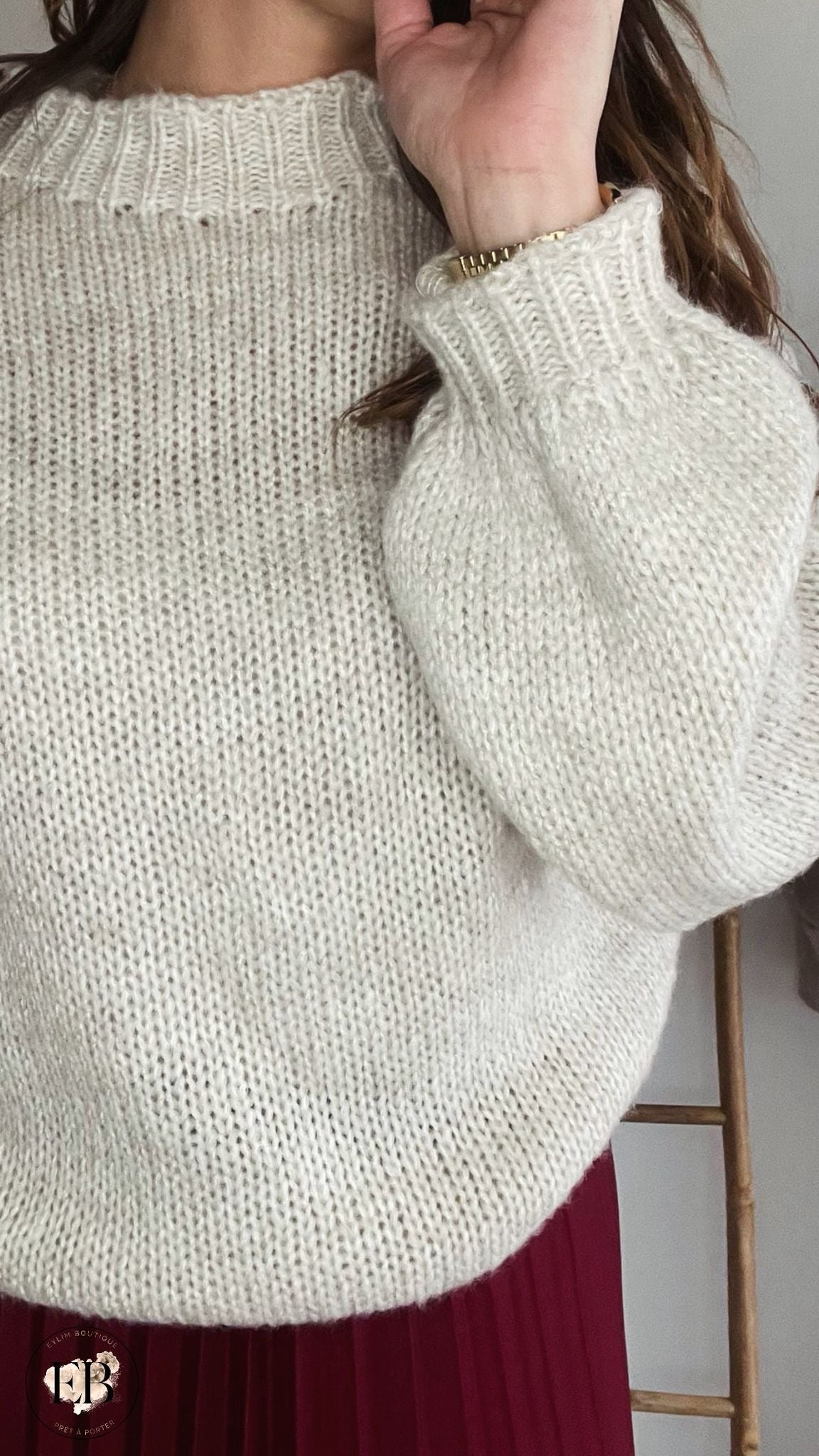 Pull KAREN [ Écru ] Eylim Boutique