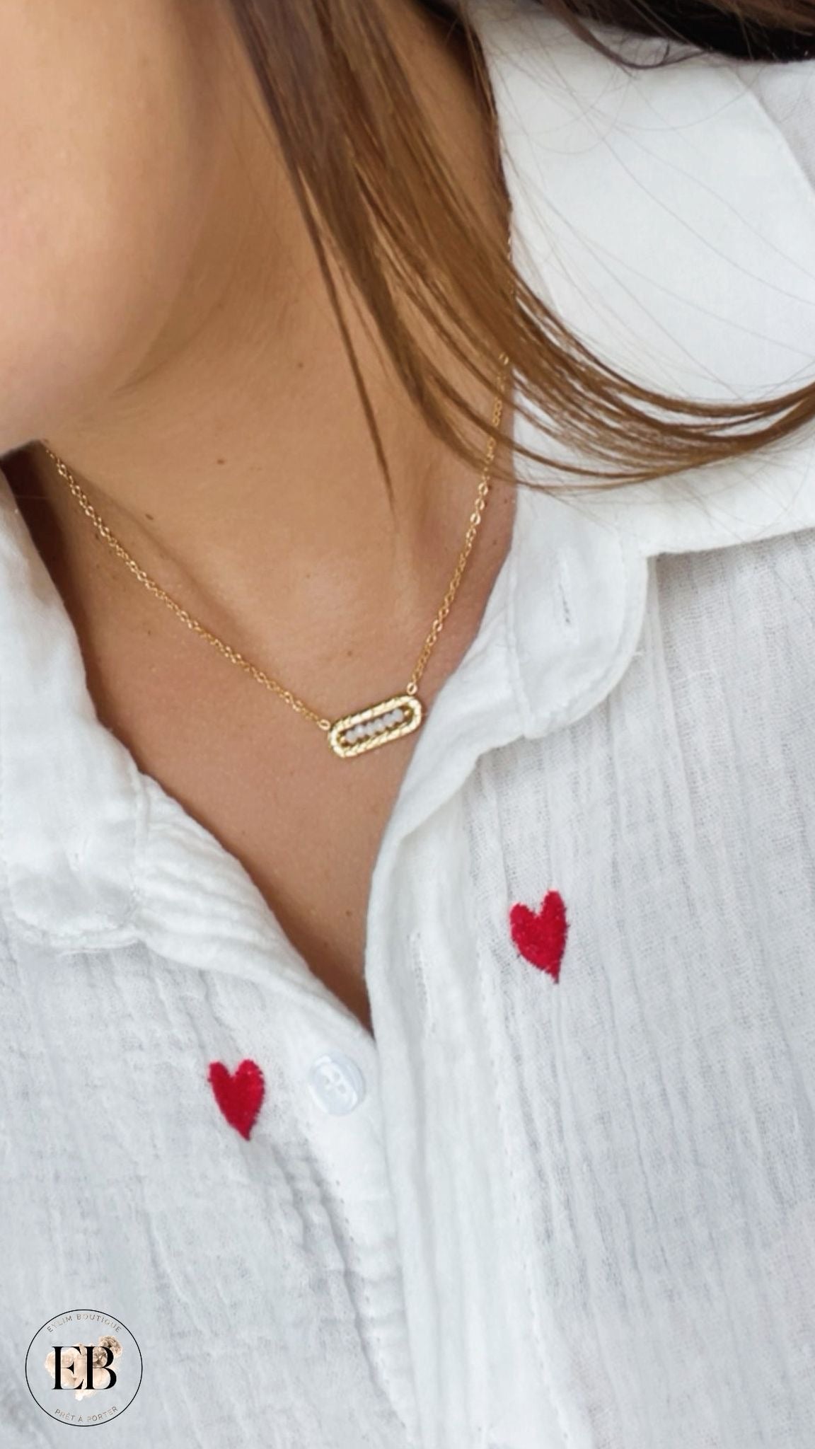 Collier [ Blanc ] Eylim Boutique