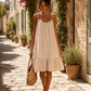 Robe rayée [ Beige ] Eylim Boutique