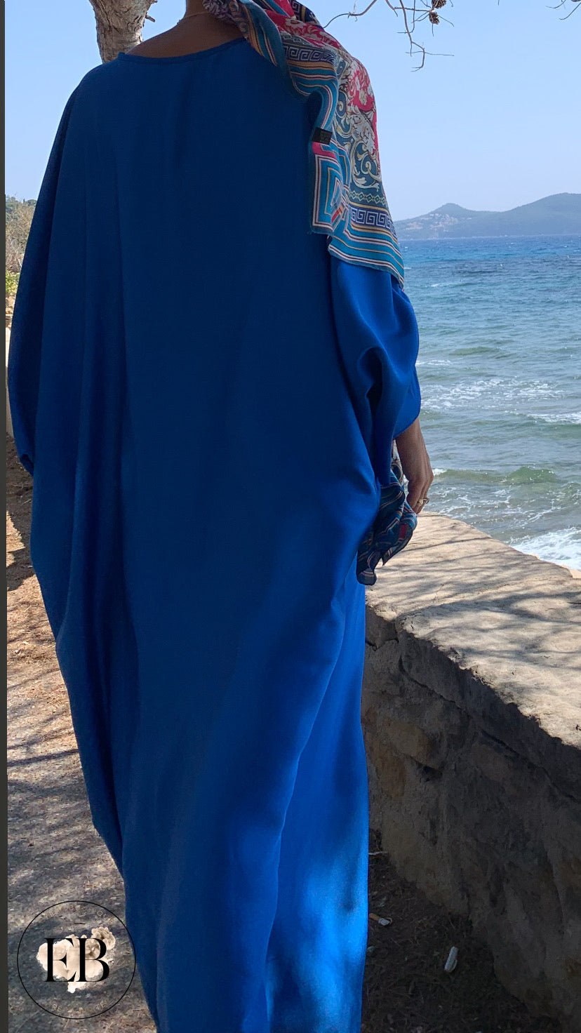 Abaya papillon SIRINE [ Bleu ]