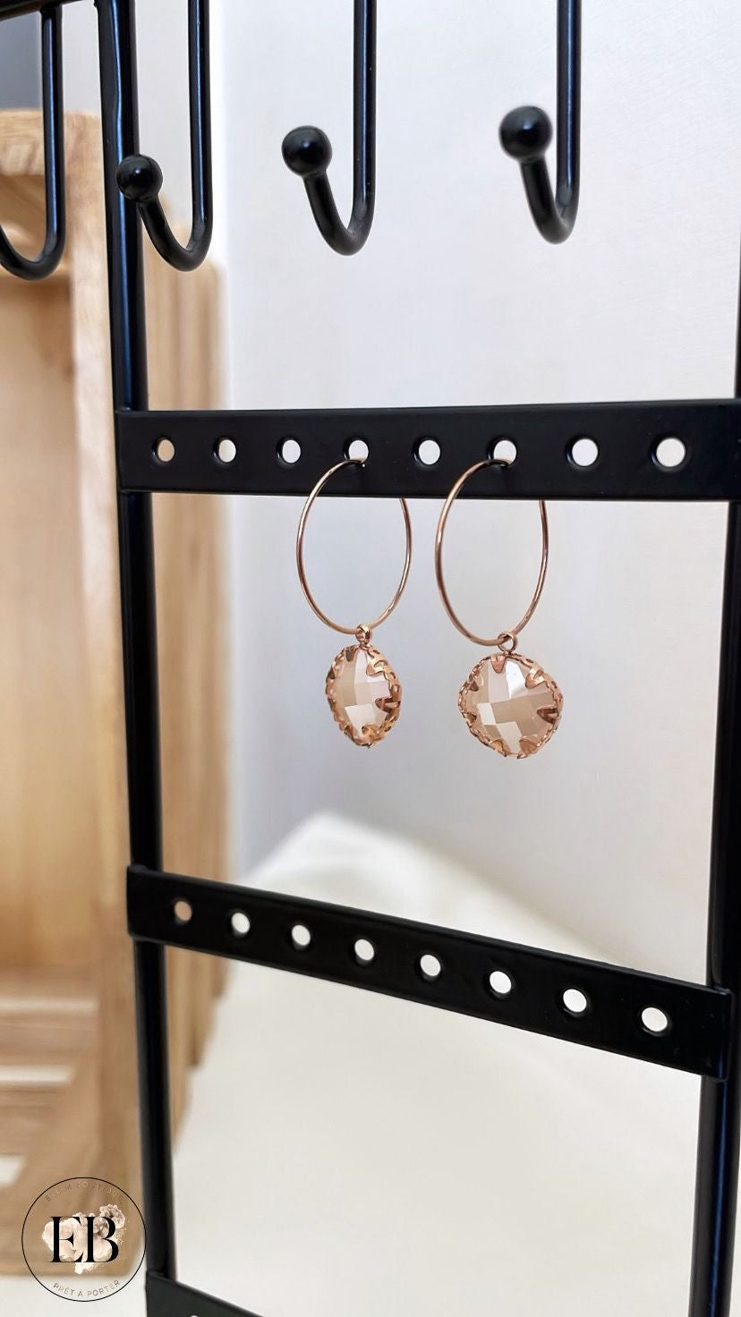 Boucles d’oreilles HIBIS [ Rose gold ]
