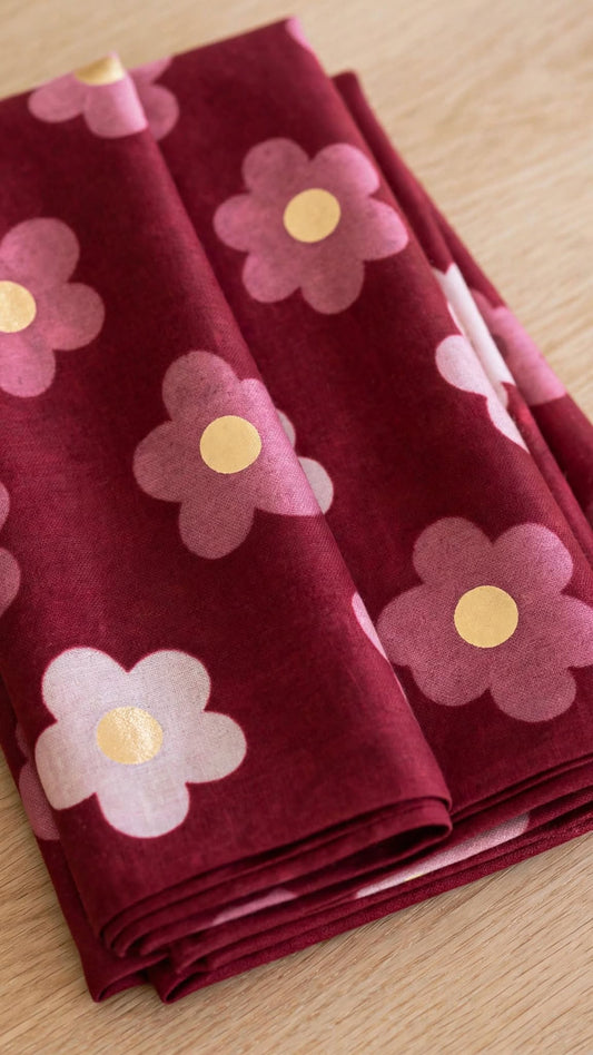 Foulard FLORA [ Bordeaux ] Eylim Boutique