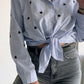 Chemise rayée COEUR [ Bleu ]