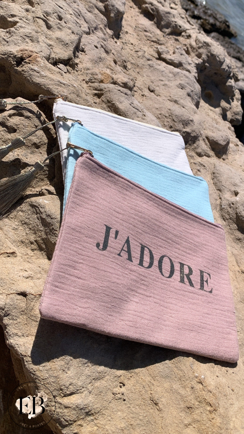 Pochette J’ADORE [ Plusieurs coloris ]