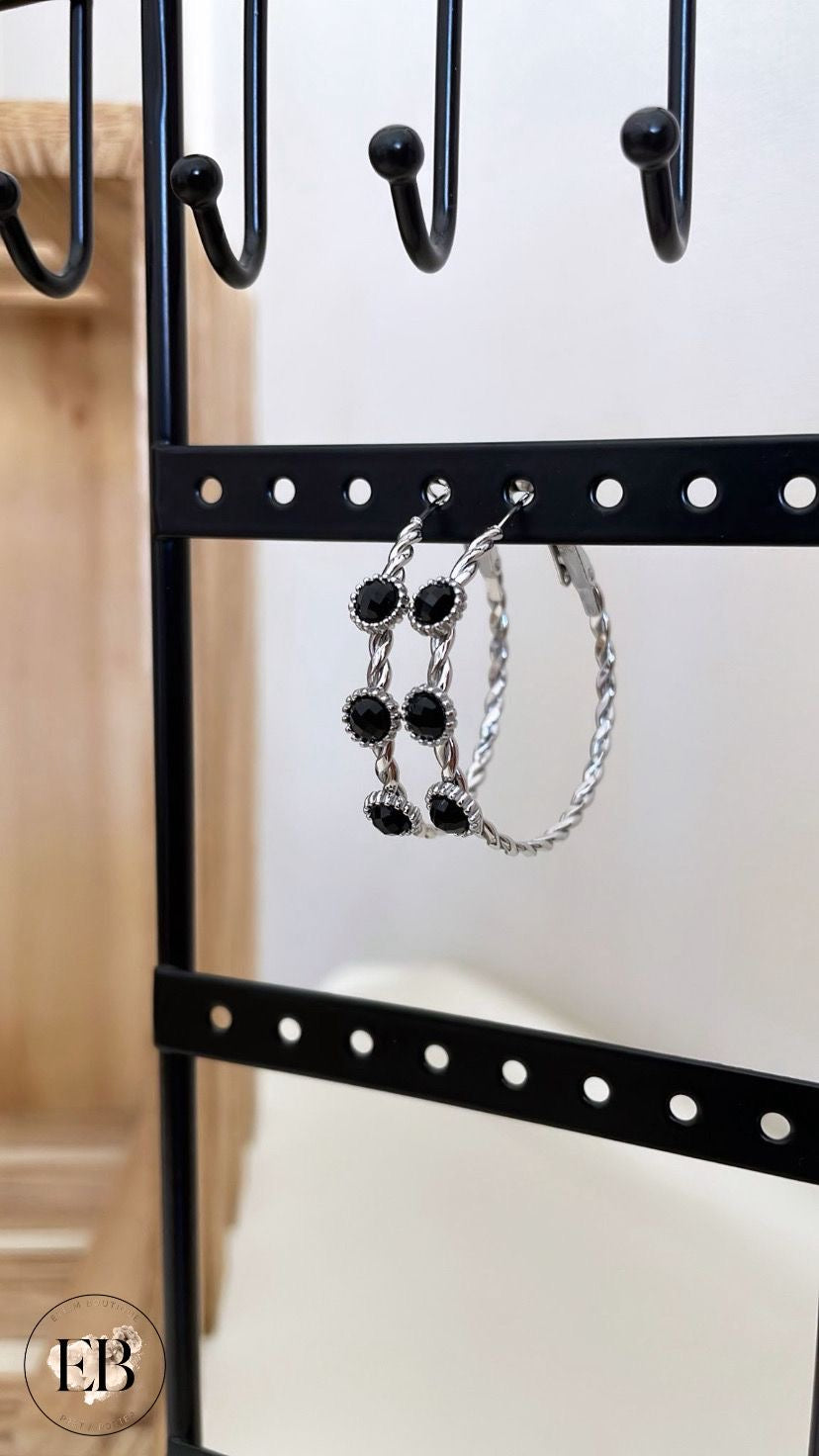 Boucles d’oreilles CRÉOLES [ Argenté ]