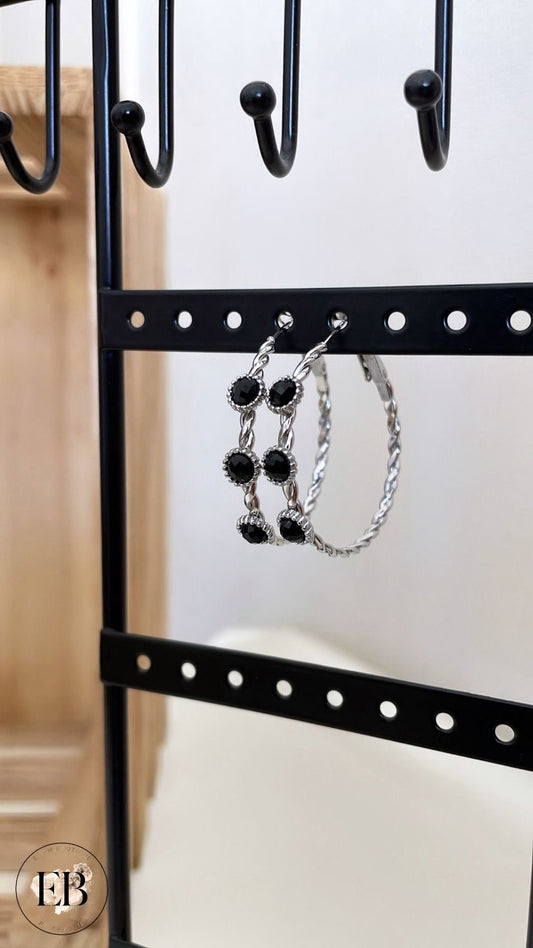 Boucles d’oreilles CRÉOLES [ Argenté ]