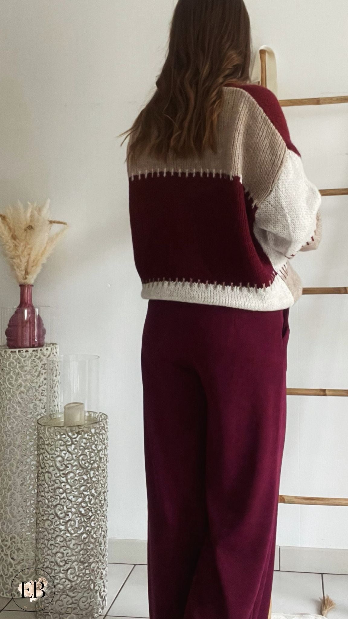 Pantalon [ Bordeaux ] Eylim Boutique
