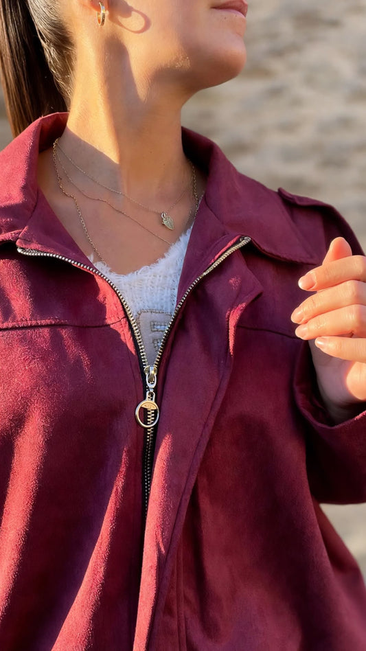 Veste bombers LISON [ Bordeaux ] Eylim Boutique