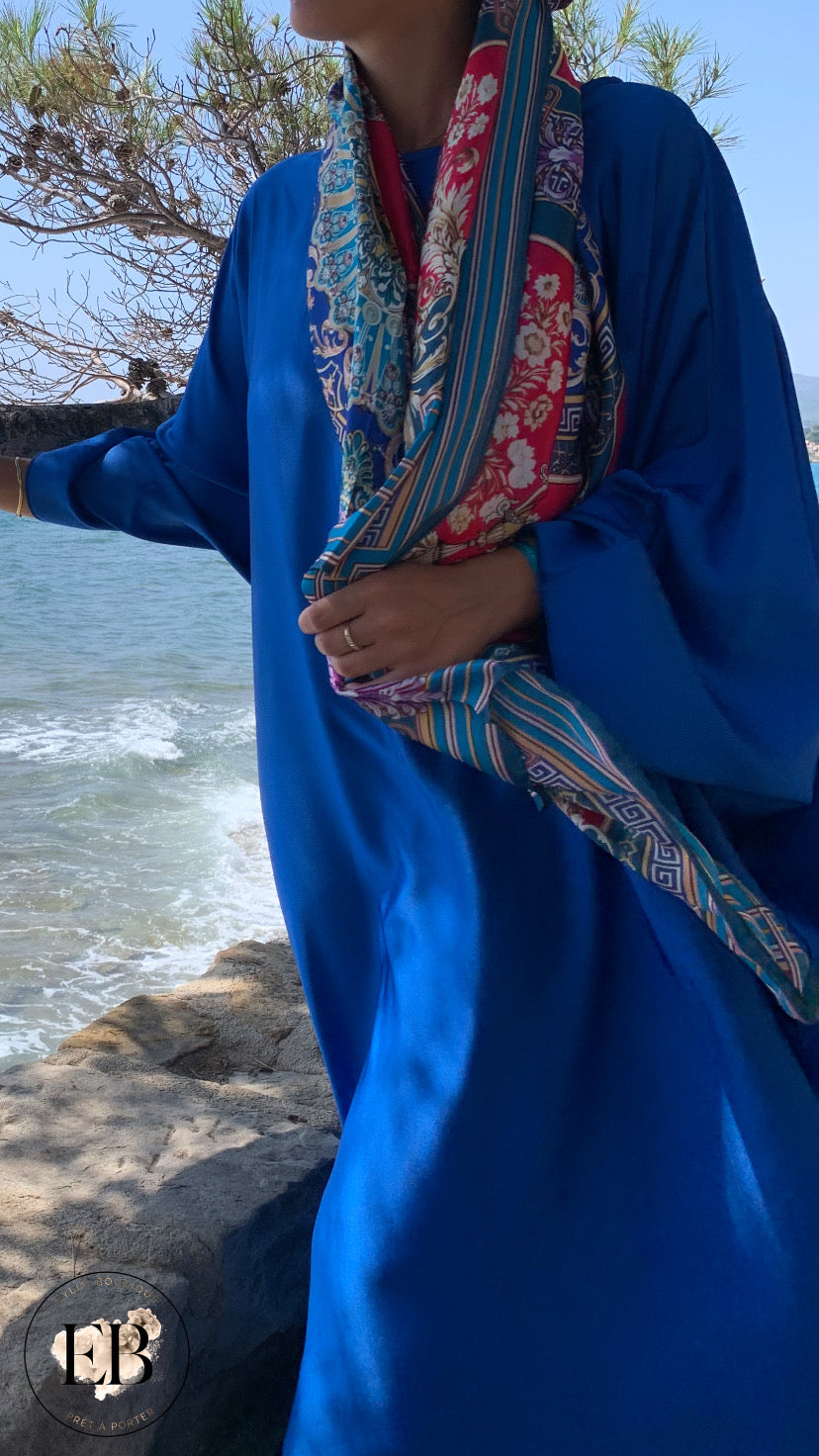 Abaya papillon SIRINE [ Bleu ]