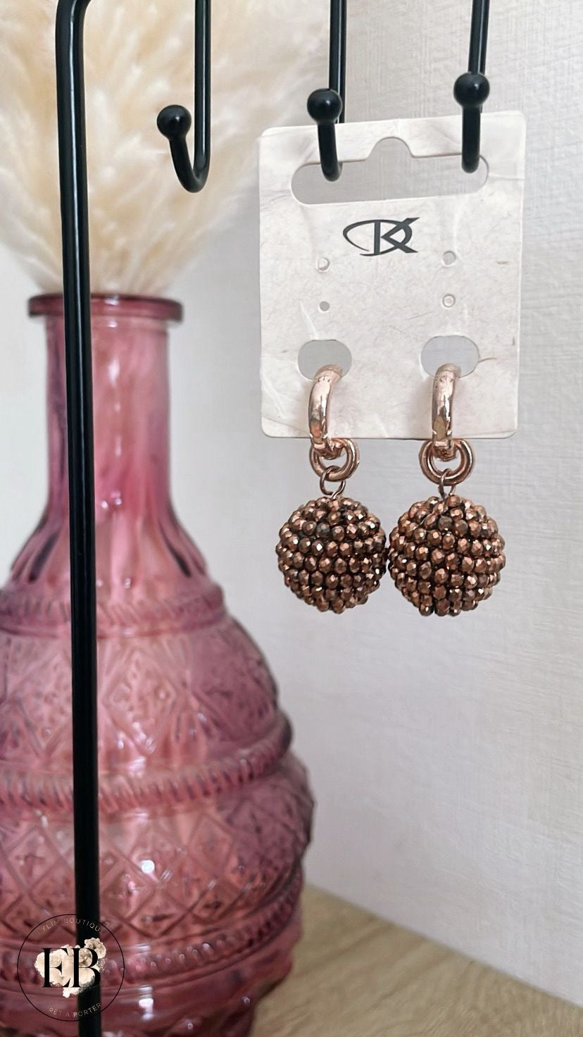Boucles d’oreilles [ Marron ] Eylim Boutique