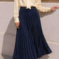 Jupe plissée AUDREY [ Bleu marine ] Eylim Boutique